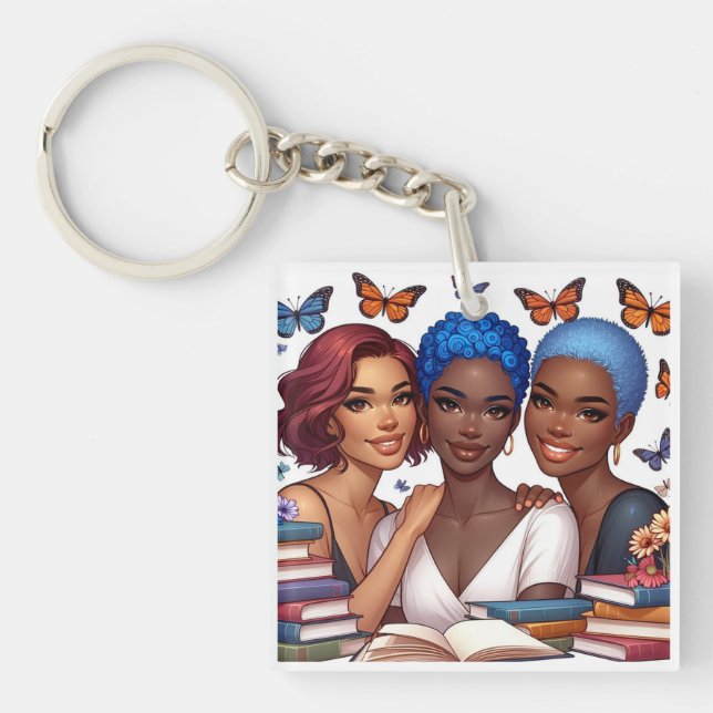 Friendship and Words Keychain (Front)