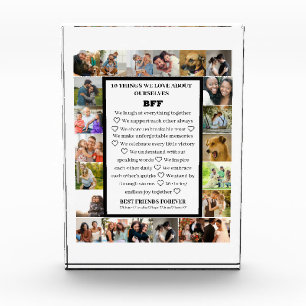 Friendship Appreciation   BFF 22 Photo Collage Acrylic Award