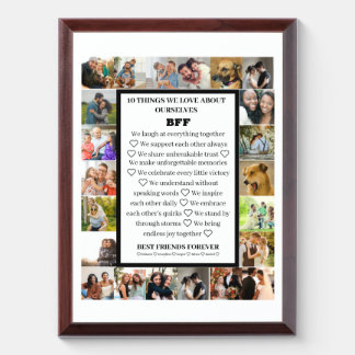 Friendship Appreciation | BFF 22 Photo Collage Award Plaque