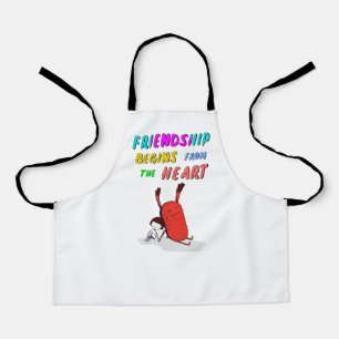 Friendship Begins From Heart July Demon 30 Friends Apron