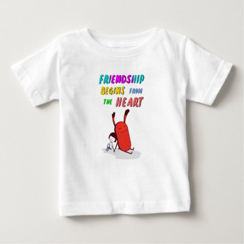 Friendship Begins From Heart July Demon 30 Friends Baby T_Shirt