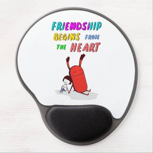 Friendship Begins From Heart July Demon 30 Friends Gel Mouse Pad