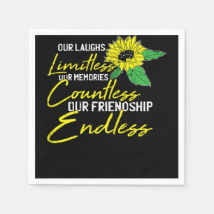 Friendship Best-Friend Cute Sunflower Bestie BFF M Napkins