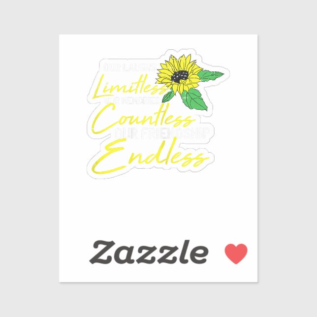 Friendship Best-Friend Cute Sunflower Bestie BFF M Sticker (Sheet)