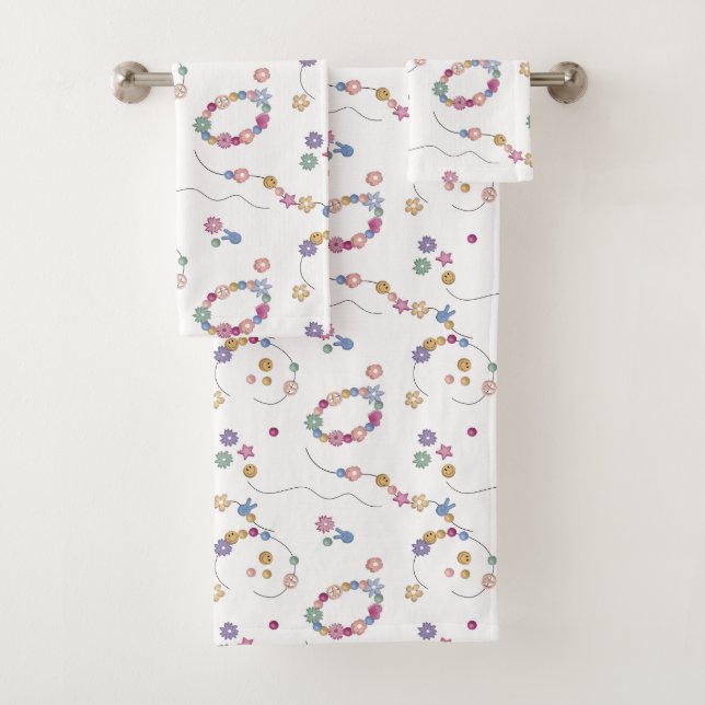 Friendship Bracelet Girl Jewelry Bath Towel Set (Insitu)