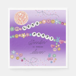 Friendship Bracelet Girl Jewelry Birthday Party Napkins