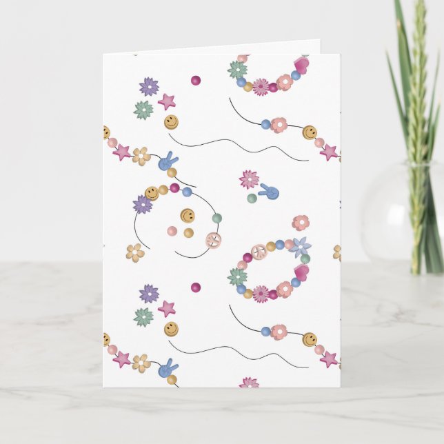 Friendship Bracelet Girl Jewelry Pattern Card (Front)