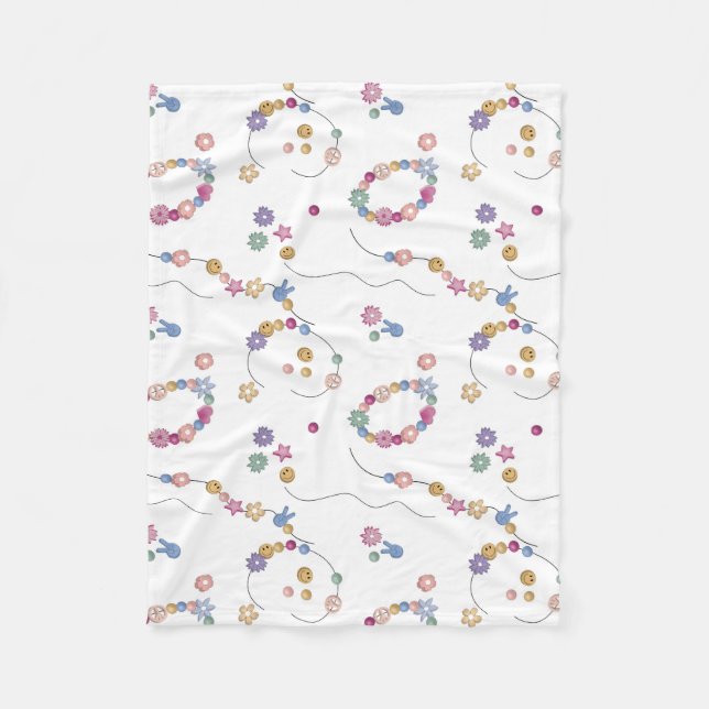 Friendship Bracelet Girl Jewelry Pattern Fleece Blanket (Front)