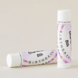 Friendship Bracelet Girl's Birthday Era Lip Balm<br><div class="desc">A cute girl's birthday lip balm features friendship bracelets that spell out BIRTHDAY ERA. This purple and pink design is accented with butterflies and offers custom text for the birthday girl's name. The make a great birthday party favor or gift.</div>