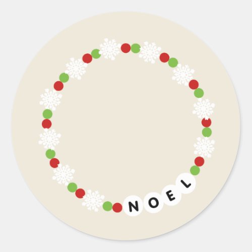 Friendship Bracelet Noel Christmas Party Classic Round Sticker