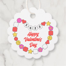 Friendship Bracelet Valentine Favor Tag Bejeweled 