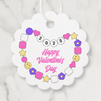 Friendship Bracelet Valentine Favor Tag Bejeweled 