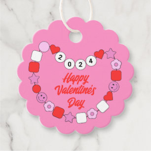 Friendship Bracelet Valentine Favor Tag Bejeweled 
