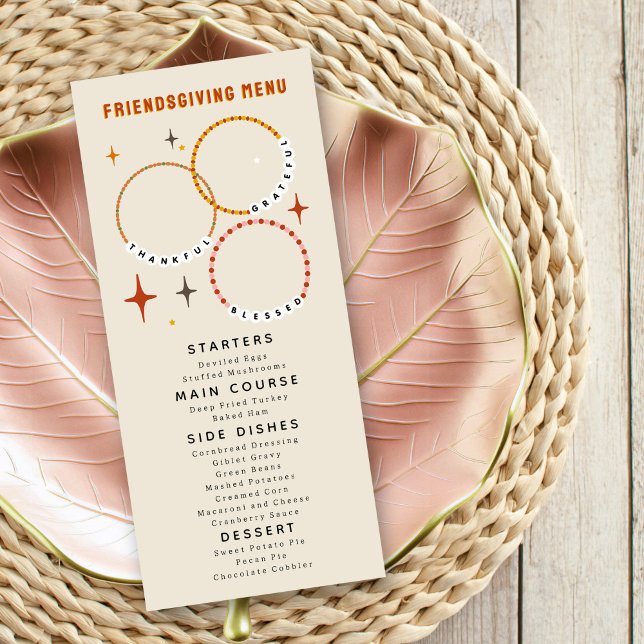 Friendship Bracelets Friendsgiving Thanksgiving Menu (Creator Uploaded)