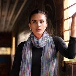 Friendship Bracelets Pattern on Navy Blue Scarf<br><div class="desc">Coordinate your scarf with your friendship bracelet with this scarf featuring a pattern of friendship bracelet graphics in bright colors set against a navy blue background.</div>