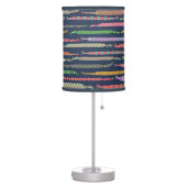 Friendship Bracelets Pattern on Navy Blue Table Lamp (Left)