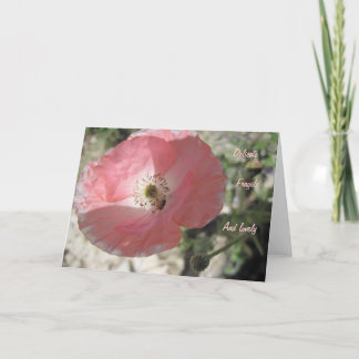 Friendship Card: Delicate Poppy Card