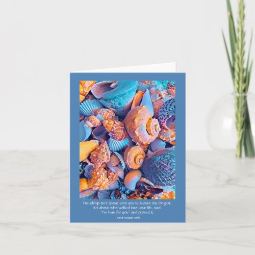 Friendship Card with Seashells Image