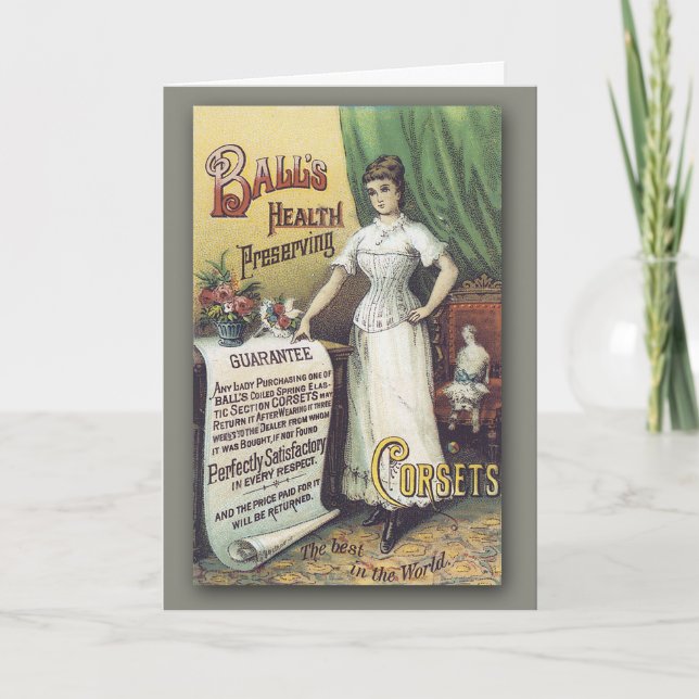 Friendship Card with Vintage Trade Card Image (Front)