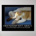 Friendship Cats Love Artwork Inspirational Poster at Zazzle