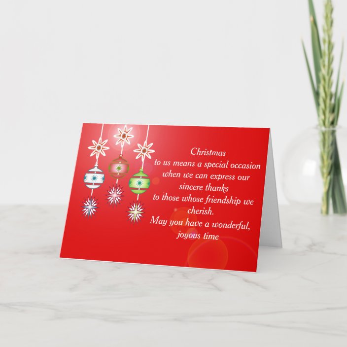 Friendship Christmas Greeting Card | Zazzle.com