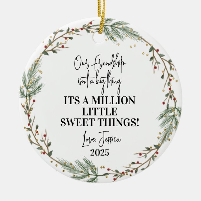 ,Friendship Christmas Ornament Best Friend Gift (Front)