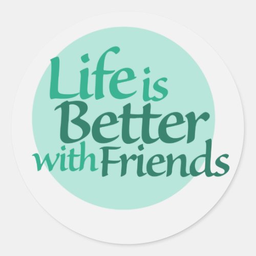 Friendship Classic Round Sticker