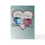 Friendship Coffee Cups Valentine's Day Card Friendship Coffee Cups Valentine's Day Card