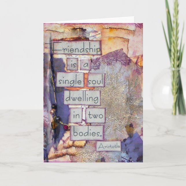 Friendship Collage | Friendship Is A Single Soul Card (Front)