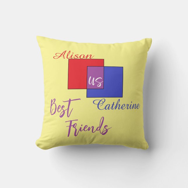 Friendship Connection Throw Pillow (Front)