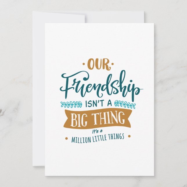 Friendship day big thing invitation (Front)