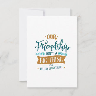 Friendship day big thing thank you card