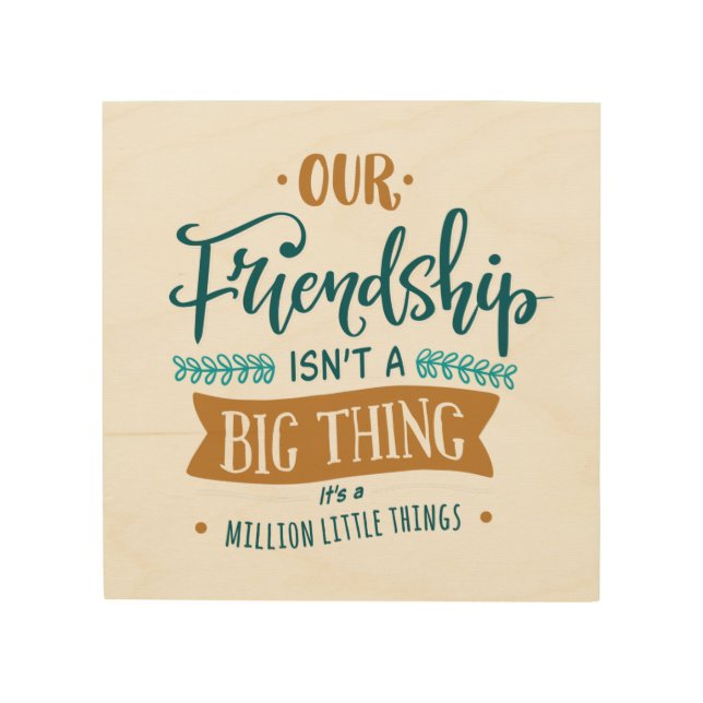 Friendship day big thing wood wall art (Front)