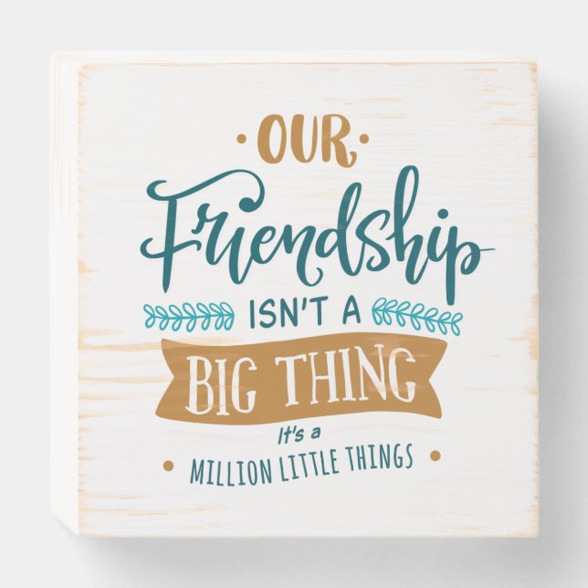 Friendship day big thing wooden box sign (Front Horizontal)