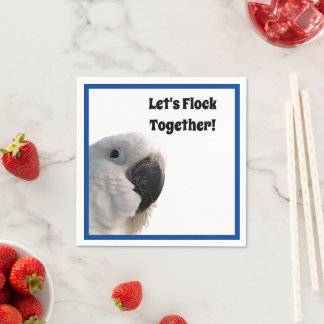 Friendship Day Cockatoo Flock Together Funny Photo Napkins