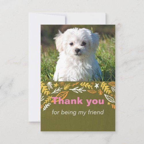 Friendship day thank you card