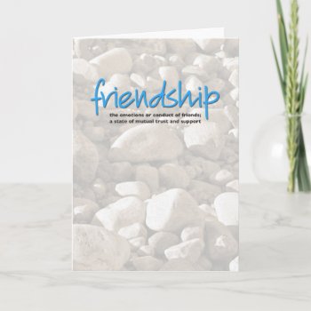 Friendship Definition Inspiration Card by recoverystore at Zazzle