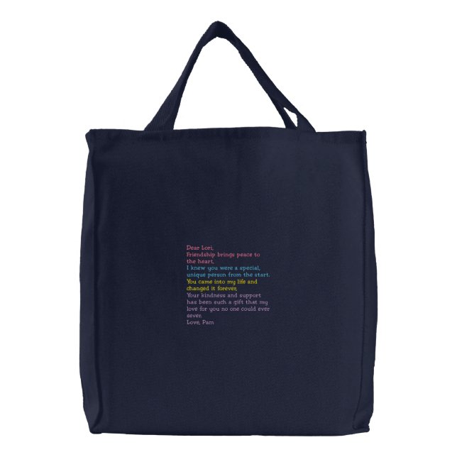 Friendship Embroidered Bag (Front)