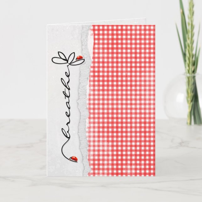 friendship flower with lady bugs card (Front)