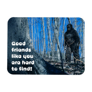 Friendship For Anyone Bigfoot in the Woods humor Magnet