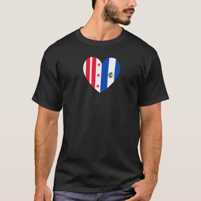 Friendship Forever El Salvador And Washington D C T-Shirt (Front)