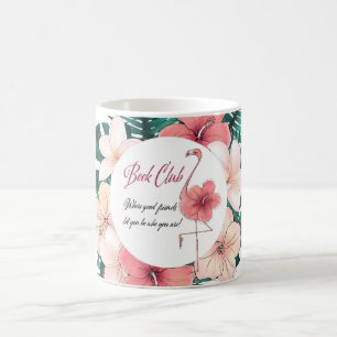 Friendship Friends Book Club Pink Flamingo Coffee Mug