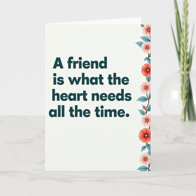 Friendship From The Heart Card (Front)