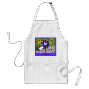 Friendship! gifts Purple Iris Flower Quality Apron