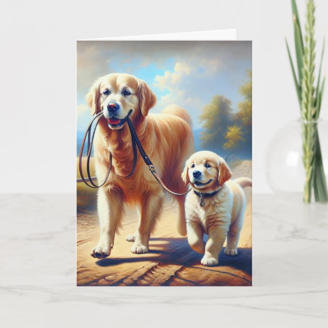 Friendship Golden Retrievers Card (Front)