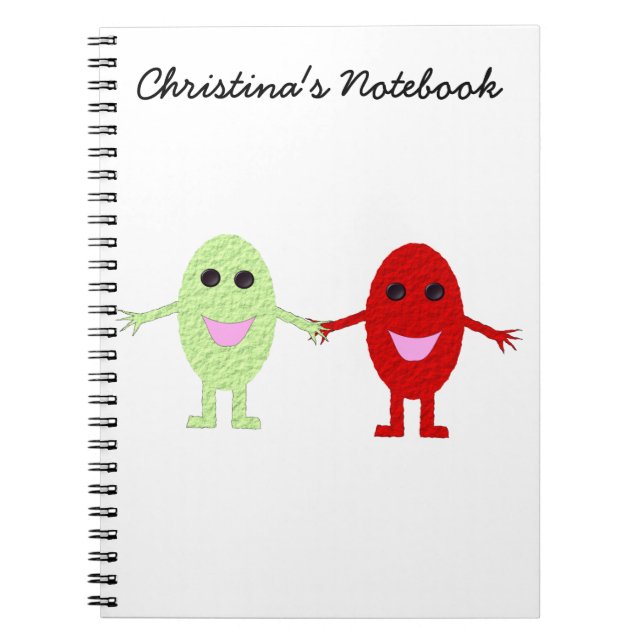 Friendship Grapes Customizable Notebook (Front)