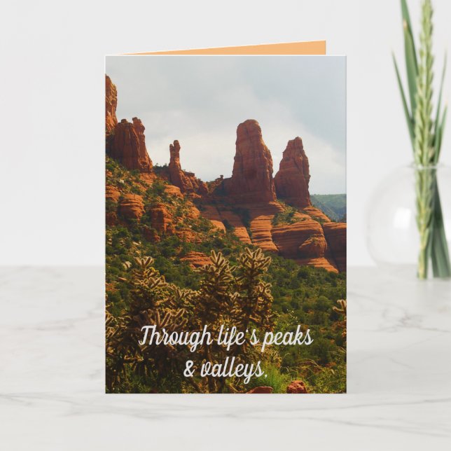 Friendship Gratefulness, Beautiful Sedona Desert Card (Front)