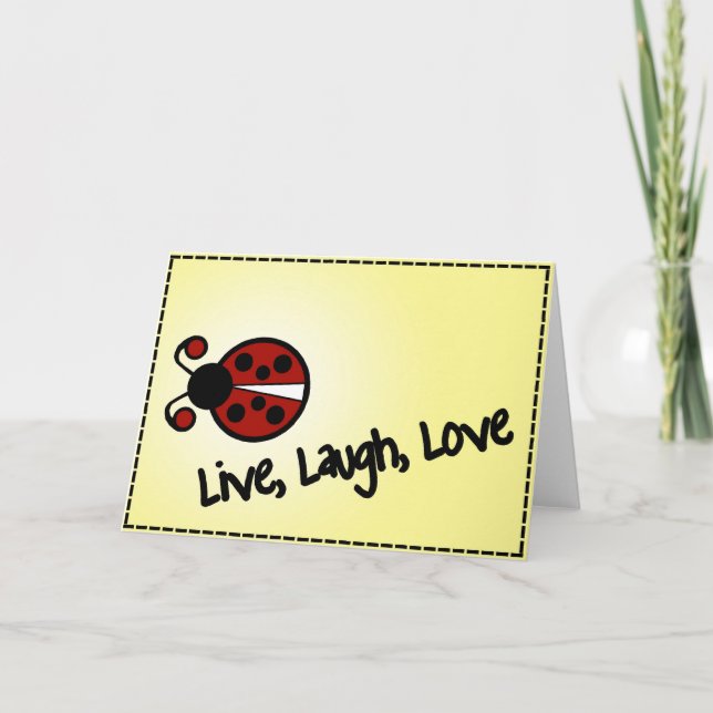 Friendship Greeting Card | Live, Laugh Love (Front)