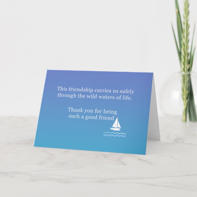 Friendship Greeting Card To Say "Thank you" (Front)