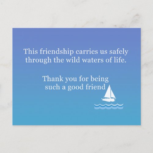 Friendship Greeting Card To Say Thank you 